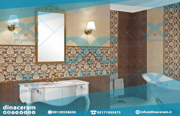 خرید بهترین مارک کاشی سرویس قهوه ای