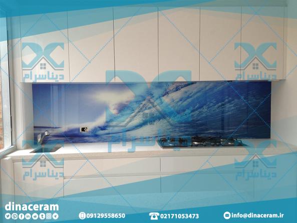 انواع سرامیک آشپزخانه بین کابینت سه بعدی