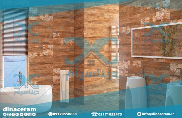 بهترین سرامیک طرح چوب دیواری مکان مسکونی